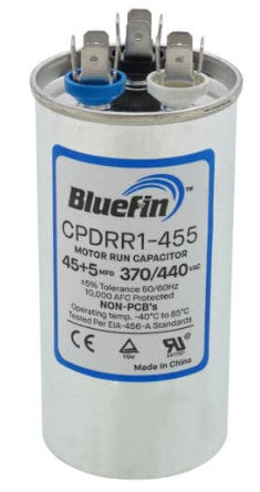 45/5 MFD Round Dual Motor Run Capacitor (440/370V)